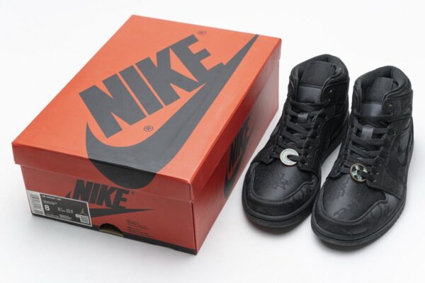 CU2804-300 Edison Chen x Air Jordan 1 Mid “Fearless Black” - Image 6