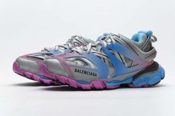 542436 W1GC1 4051 Balenciaga Tess S.Blue Pink Silver - Image 6