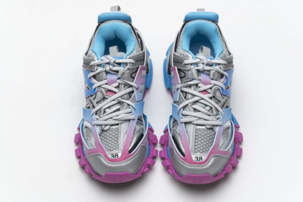542436 W1GC1 4051 Balenciaga Tess S.Blue Pink Silver - Image 4
