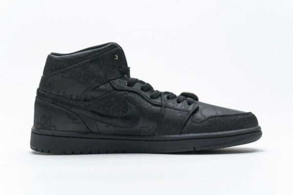 CU2804-300 Edison Chen x Air Jordan 1 Mid “Fearless Black” - Image 13