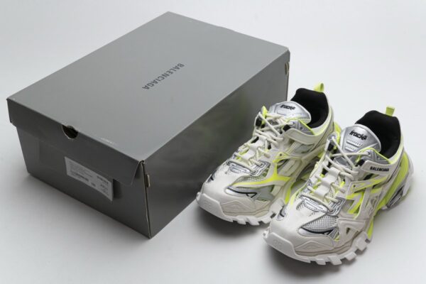 568515 W2ON3 9073 Blenciaga Track 2 Sneaker White Fluo Yellow - Image 3