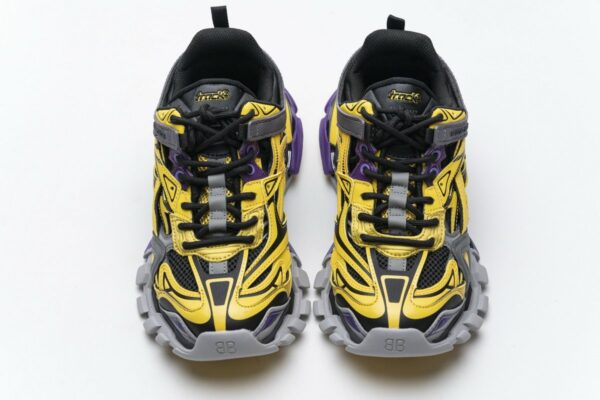 570391 W2GN1 2027 Blenciaga Track 2 Sneaker Yellow Black - Image 4