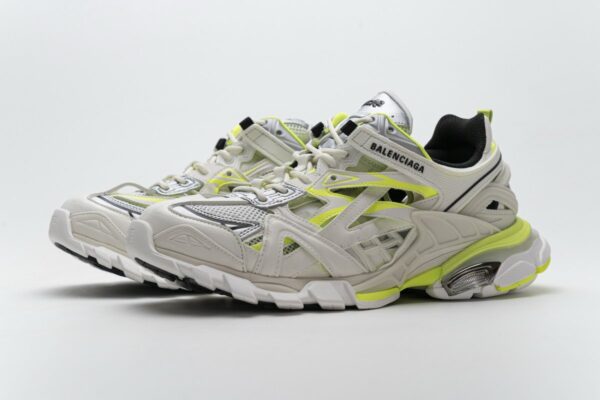 568515 W2ON3 9073 Blenciaga Track 2 Sneaker White Fluo Yellow - Image 6