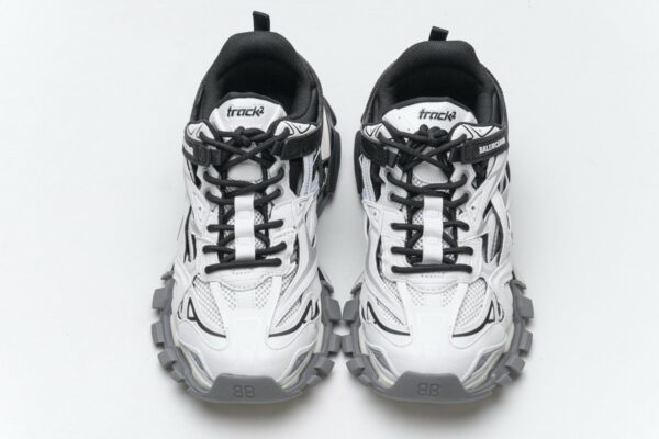 570391 W2GN3 1090 Blenciaga Track 2 Sneaker Black White - Image 4