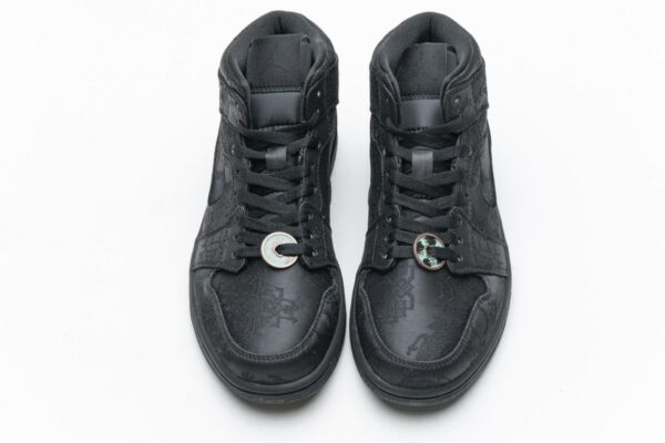 CU2804-300 Edison Chen x Air Jordan 1 Mid “Fearless Black” - Image 7
