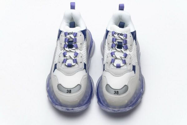 544351 W09E1 1322 Balenciaga Triple S White Purple - Image 4