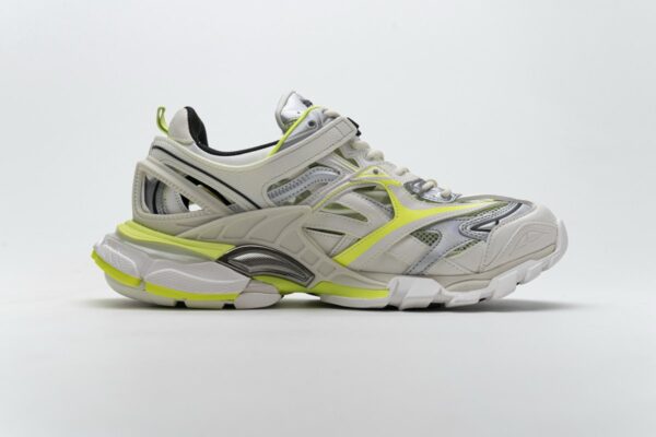 568515 W2ON3 9073 Blenciaga Track 2 Sneaker White Fluo Yellow - Image 8