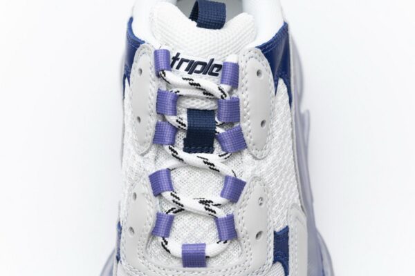 544351 W09E1 1322 Balenciaga Triple S White Purple - Image 8