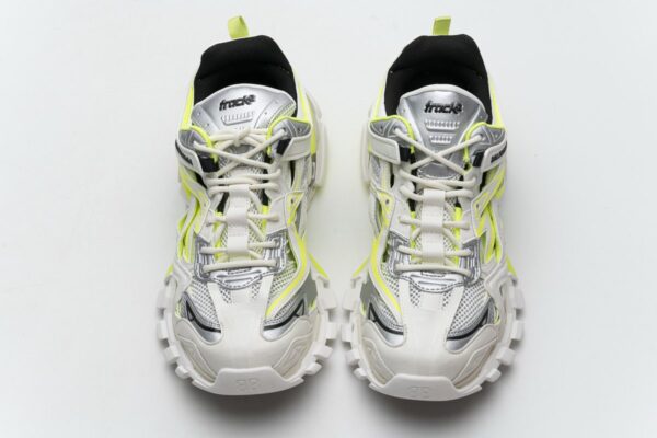 568515 W2ON3 9073 Blenciaga Track 2 Sneaker White Fluo Yellow - Image 4