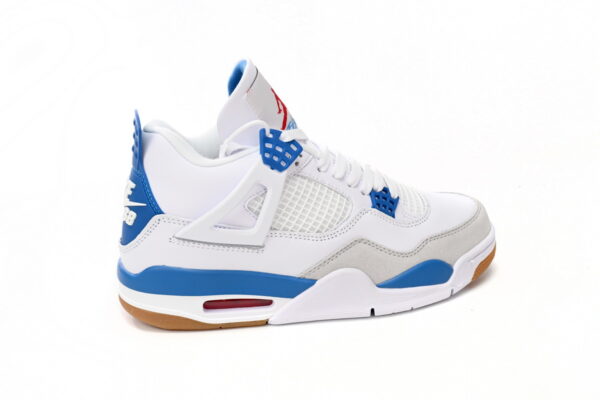 Nike SB x Air Jordan 4 White Blue - Image 6